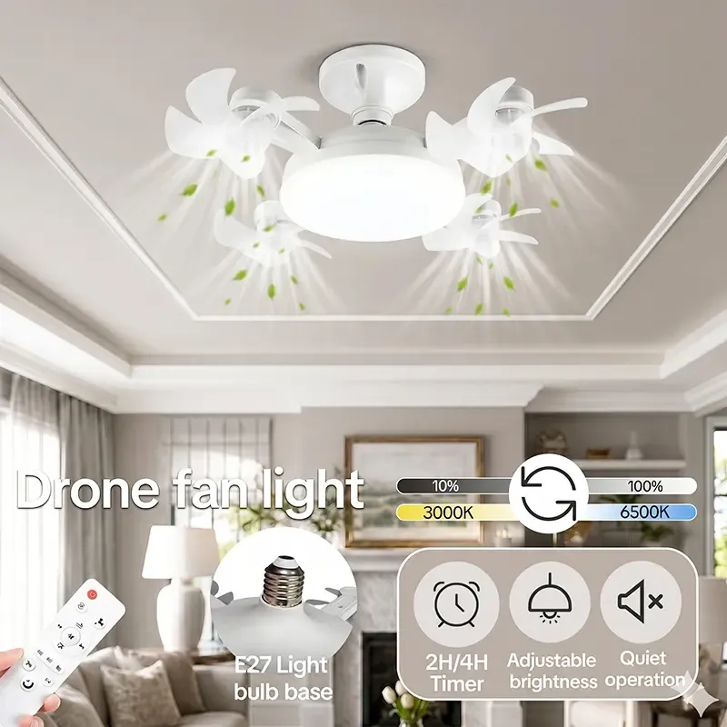 ✨ Foldable LED Ceiling Fan Light