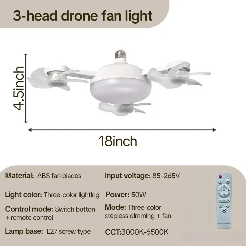 ✨ Foldable LED Ceiling Fan Light