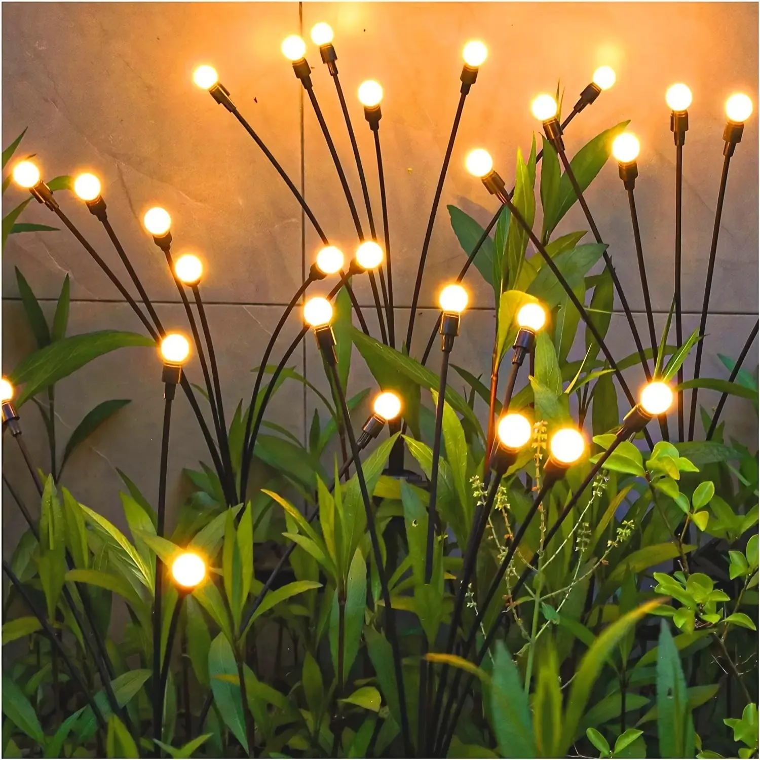 Big Bulb Solar Firefly Lights | Waterproof Outdoor Solar Fairy Lights for Patio & Garden Decor