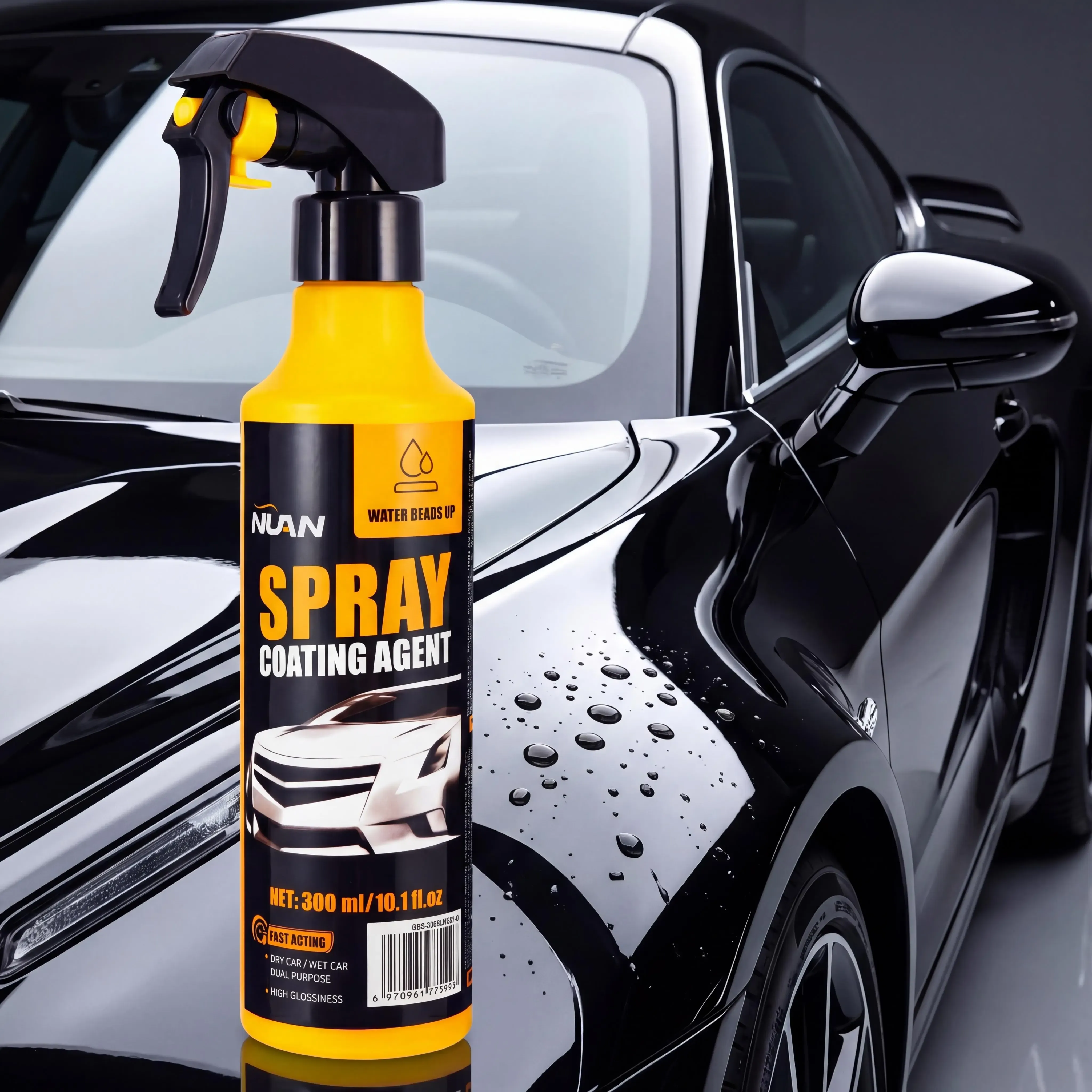 Spray coating agent, nano car coating spray - Instantly Boosts Car Gloss & Water Beading, Scratch & UV Resistant Spray Coating Agent, No Buffing Needed, All Vehicle Types Compatible