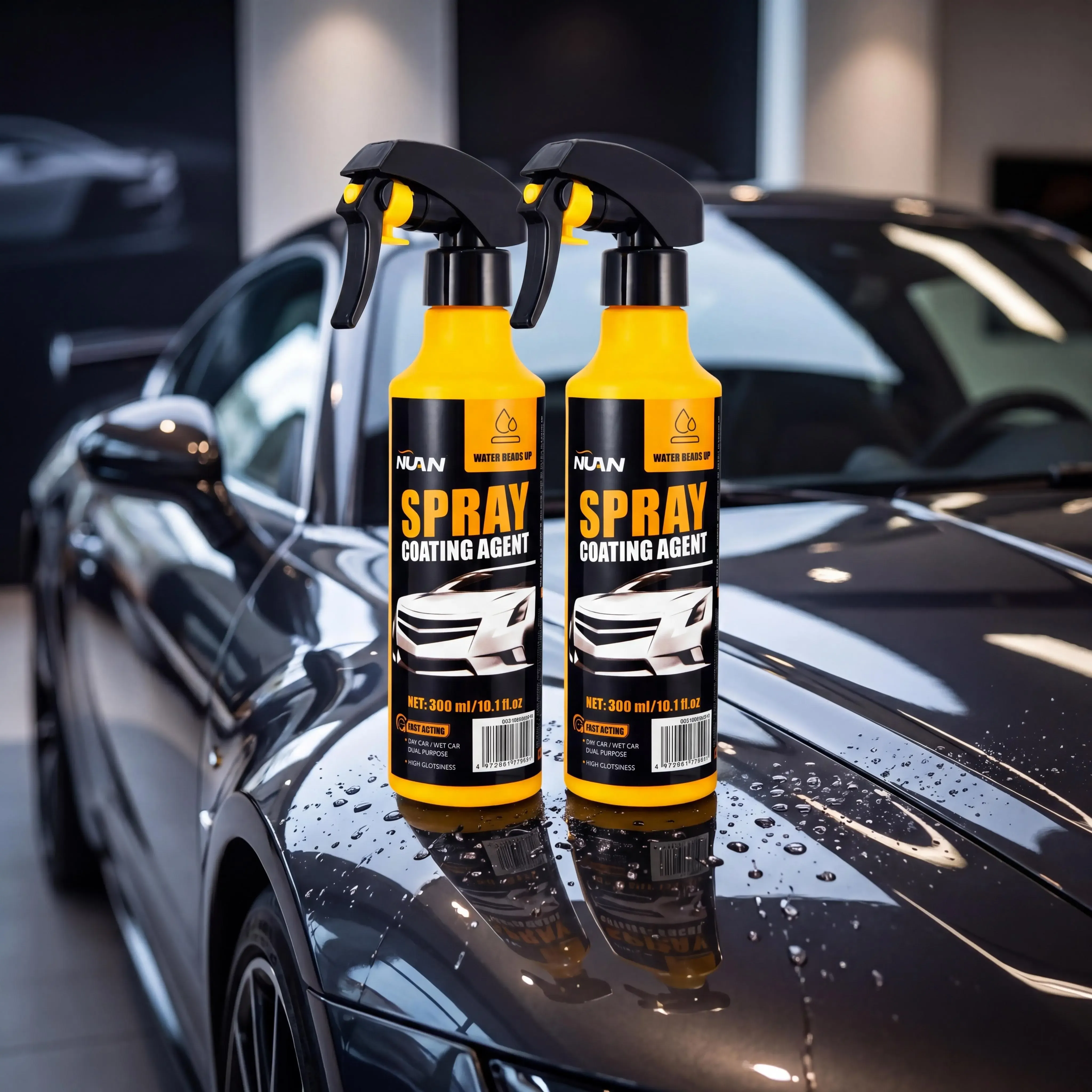 Spray coating agent, nano car coating spray - Instantly Boosts Car Gloss & Water Beading, Scratch & UV Resistant Spray Coating Agent, No Buffing Needed, All Vehicle Types Compatible