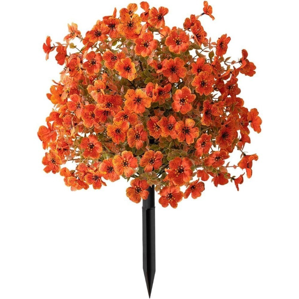 Lightweight Faux Daisy Bouquet with Eucalyptus Boxwood Greenery | Plastic Artificial Flowers for Indoor Outdoor Garden Patio Summer Decor
