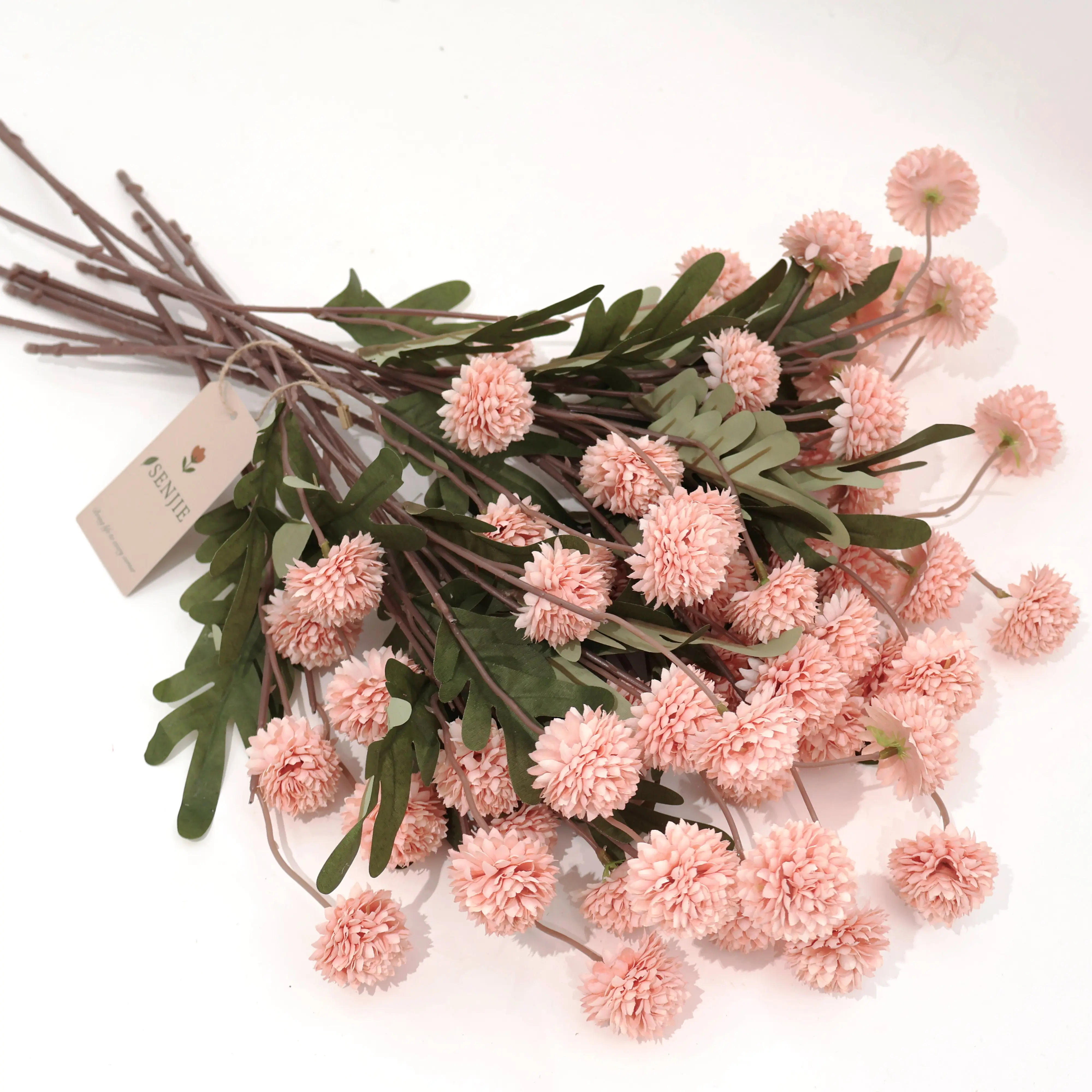 12Pcs Summer and Autumn Orange Harvest Festival Red Artificial Pom-Pom Flowers Snowball - Graduation Gifts Dandelion Bulk Faux Silk Blooms for DIY Bouquets, Wedding Centerpieces & Home Office Teacher Appreciation Gifts