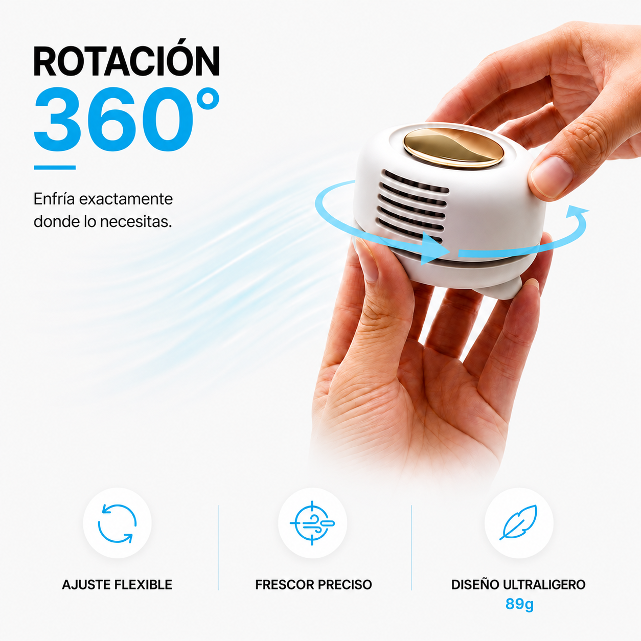 Mini Whirlwind Belt Fan – Powerful Portable Summer Cooling Fan