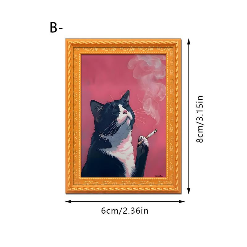 🔥Funny Cat Fridge Magnet - Vintage Art Frame-purrpetclean