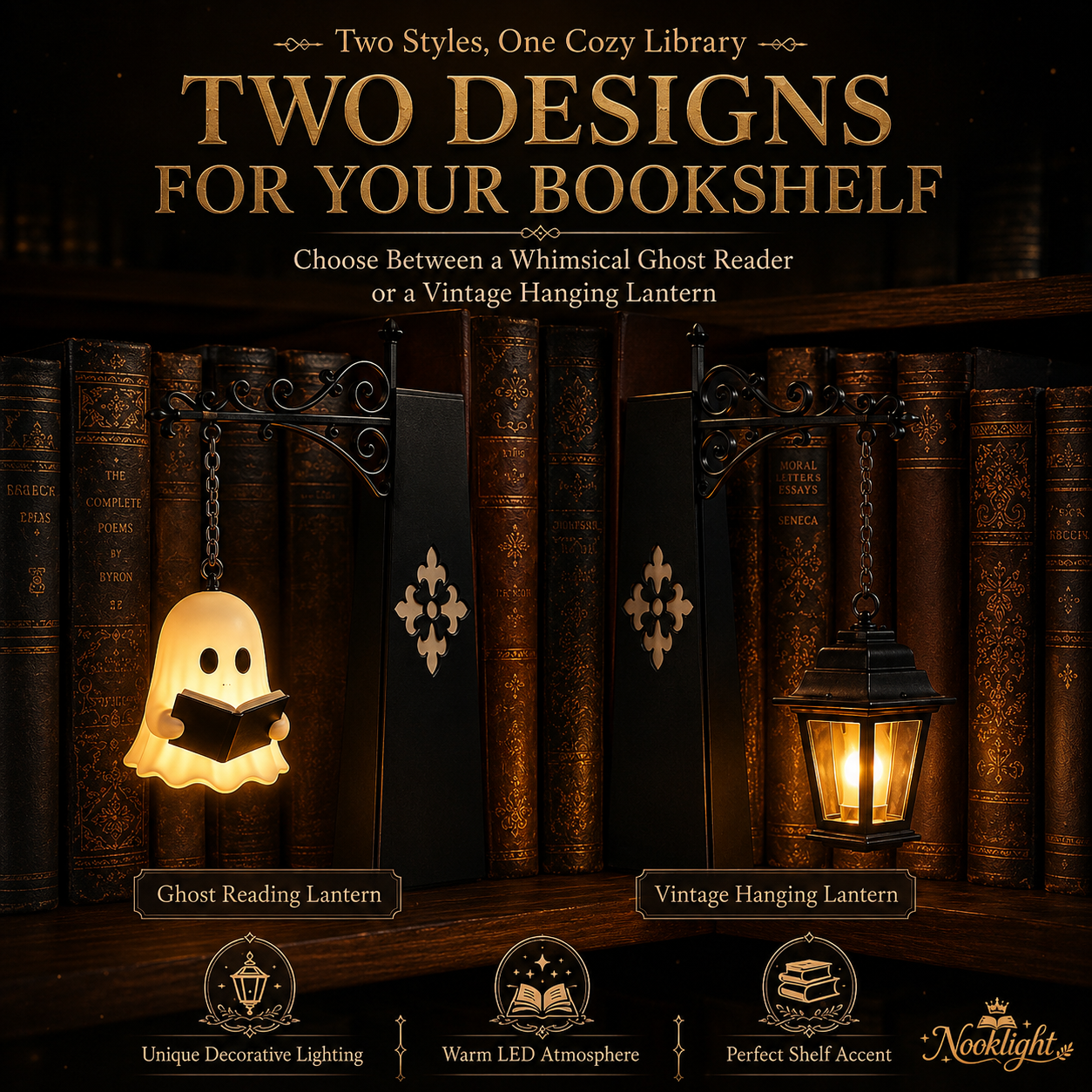 Decorative Bookshelf Light Halloween Gift Idea