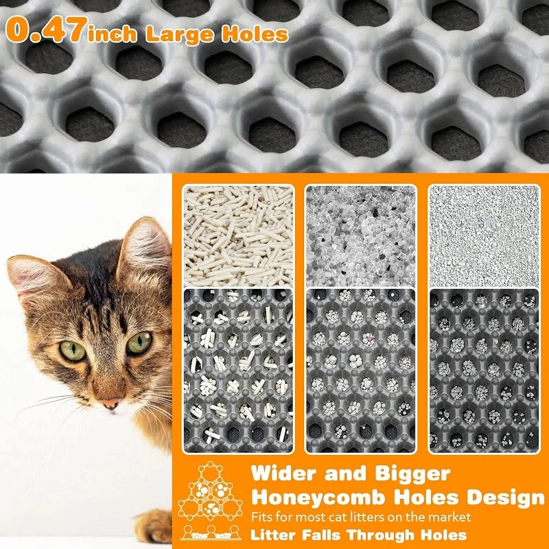 Double Layered  Cat Litter Mat 🐾
