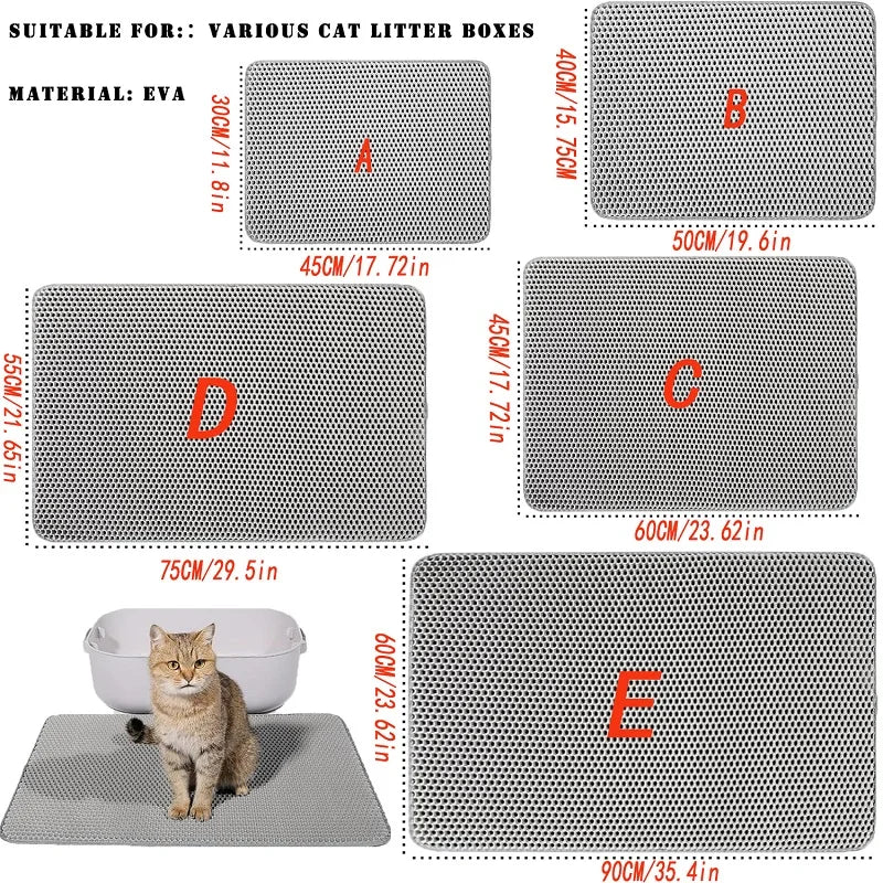 Double Layered  Cat Litter Mat 🐾
