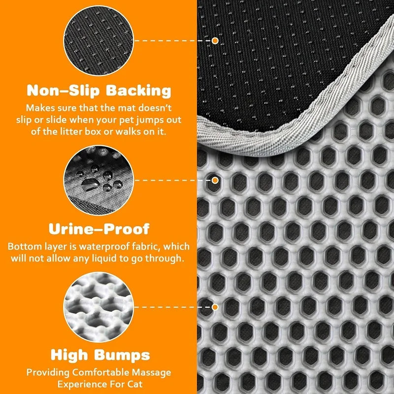 Double Layered  Cat Litter Mat 🐾