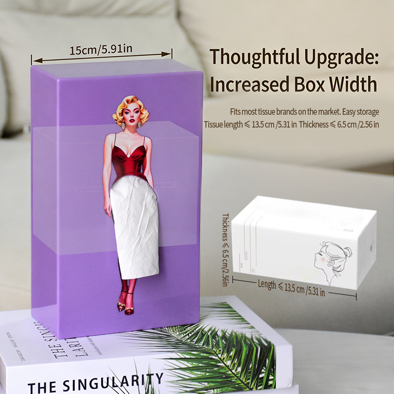Versatile Skirt Tissue Box, Creative, High Aesthetic Value, Living Room Table Decoration, Flying Skirt Girl Tissue Box