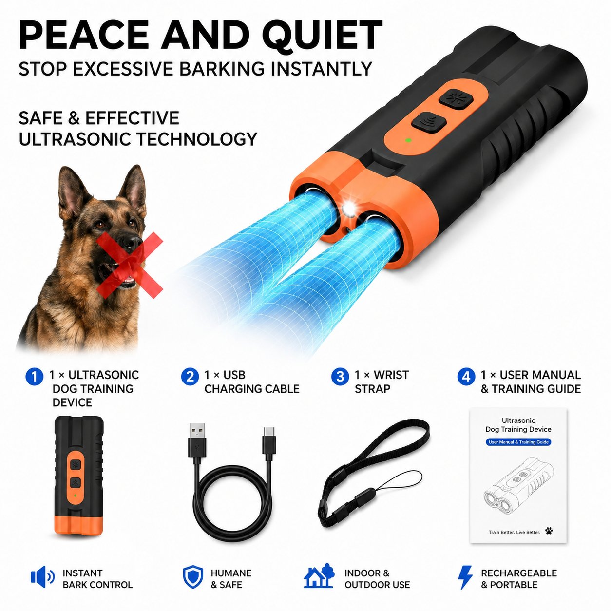 🔥Hot sale 49%- 🐶Ultrasonic Dog Bark Control & Training Device-purrpetclean