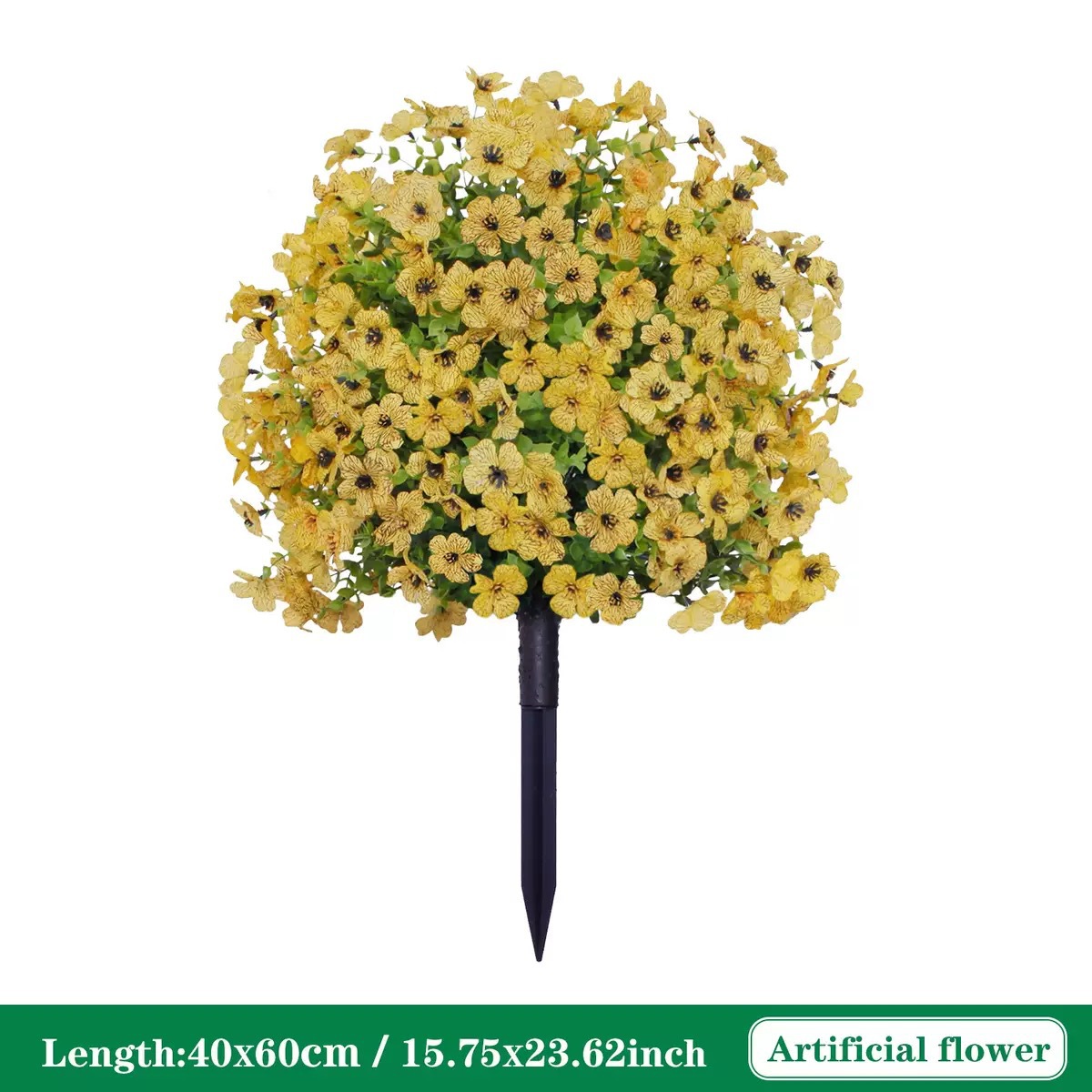 Lightweight Faux Daisy Bouquet with Eucalyptus Boxwood Greenery | Plastic Artificial Flowers for Indoor Outdoor Garden Patio Summer Decor