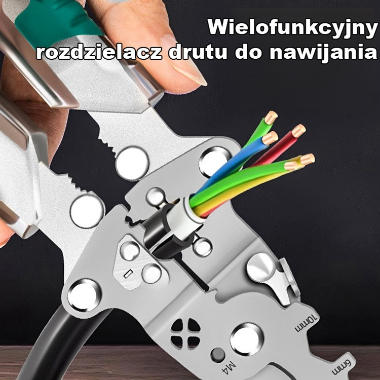 【14w1 Niemiecka Jakość】Wielofunkcyjne Szczypce Składane ze Śrubokrętem i Próbnikiem LED 12-220V