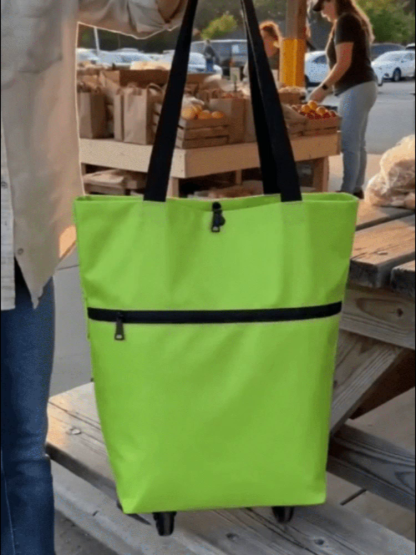 Składana Torba na Zakupy 2w1 z Kółkami | Ultralekka 0.8kg | Pojemność 30L