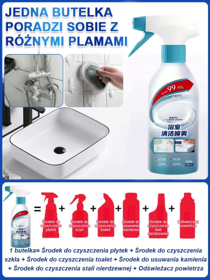 Odkamieniacz w Sprayu 6w1: Czystość Bez Szorowania i 99,9% Dezynfekcji