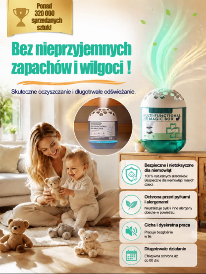 Niemiecki automatyczny molekularny żel oczyszczający - działanie 90 dni, pochłanianie kurzu i zapachów bez prądu (Bezpieczny dla niemowląt)