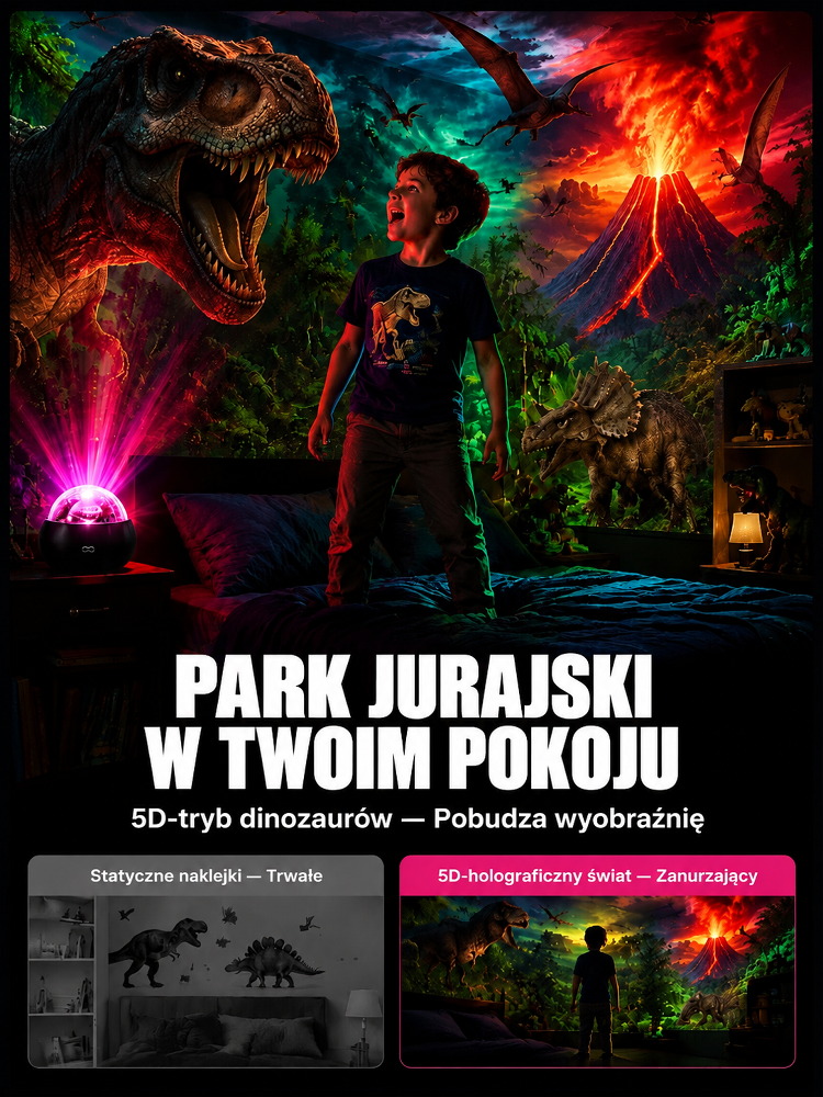 Projektor Holograficzny Aurora 4K – 5D Rzutnik Gwiazd i Oceanu | Certyfikat CE, Ochrona Oczu