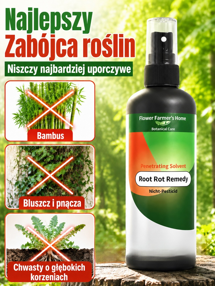 【Bez kopania!】 Nano-rozpuszczalnik do korzeni – niszczy pnie w 7 dni (Koncentrat 100ml)