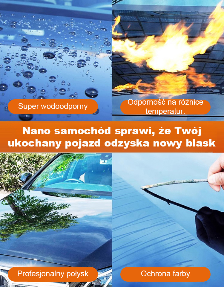 Niemiecka Powłoka Ceramiczna Nano Spray Seal | Efekt Lustra 180 Dni (Zestaw + Ręcznik)