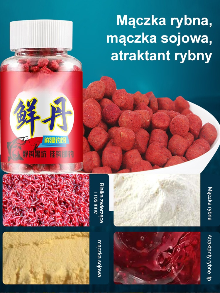 【3 Sekundy do Brania!】Gotowa Przynęta Białkowa - Świeże Klopsiki Mięsne na Ryby