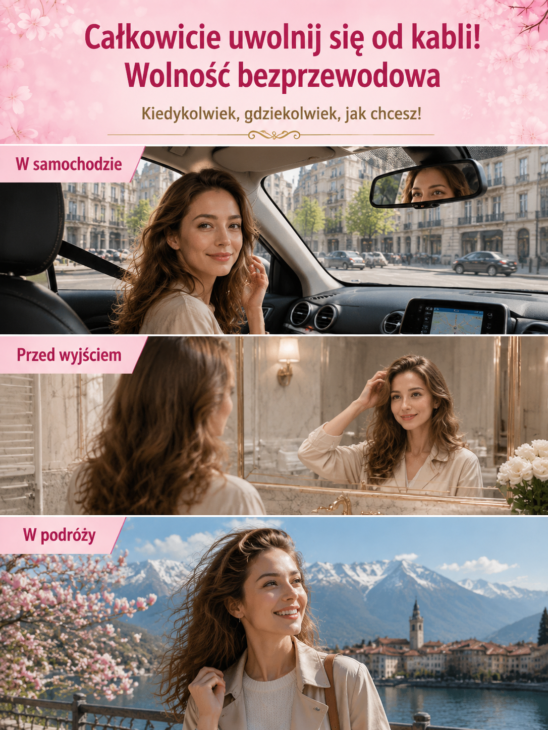 Styler Termiczny 3D Omotesando Star-Diamond – Bezprzewodowa Szczotka Jonizująca do Objętości Włosów