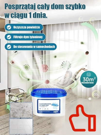 Amerykański Pochłaniacz Kurzu 360° | Magiczne Pudełko Bez Prądu i Chemii