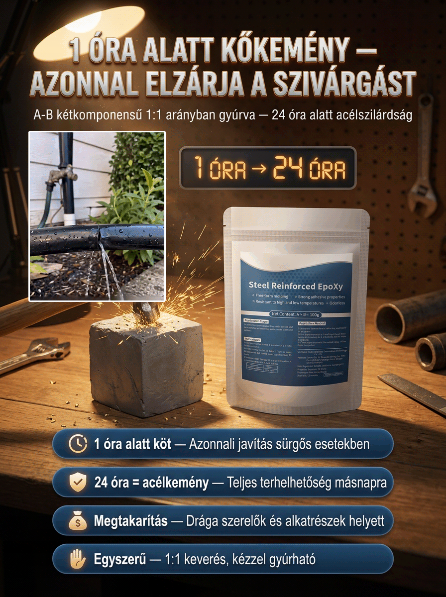 【Tartós Javítás】🏡 Mindent megjavít! Szupererős hideghegesztő ragasztó – a háztartás megmentője szivárgás és repedés ellen!
