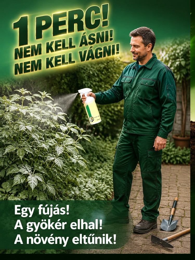 🔥 Profi Gyökérirtó Permet (1/2/3 db-os csomag) | 50% Akció + Ingyenes Szállítás + Utánvét!