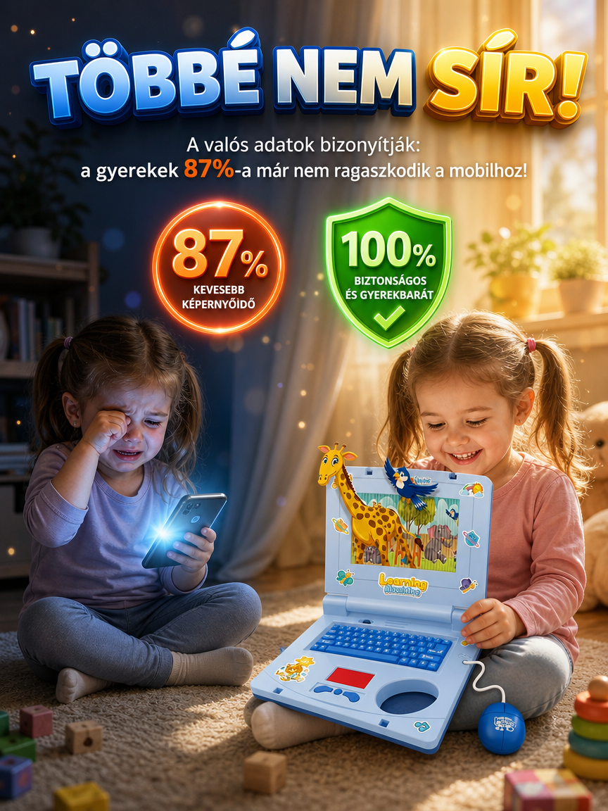 Szemkímélő Gyerek Laptop: A Vidám Játékpajtás (-50% Akció + Utánvét)