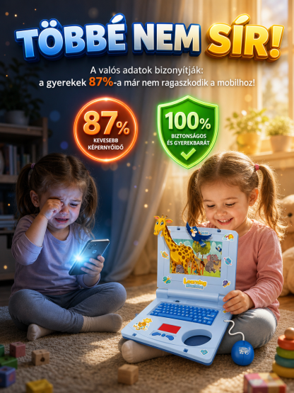 Szemkímélő Gyerek Laptop: A Vidám Játékpajtás (-50% Akció + Utánvét)