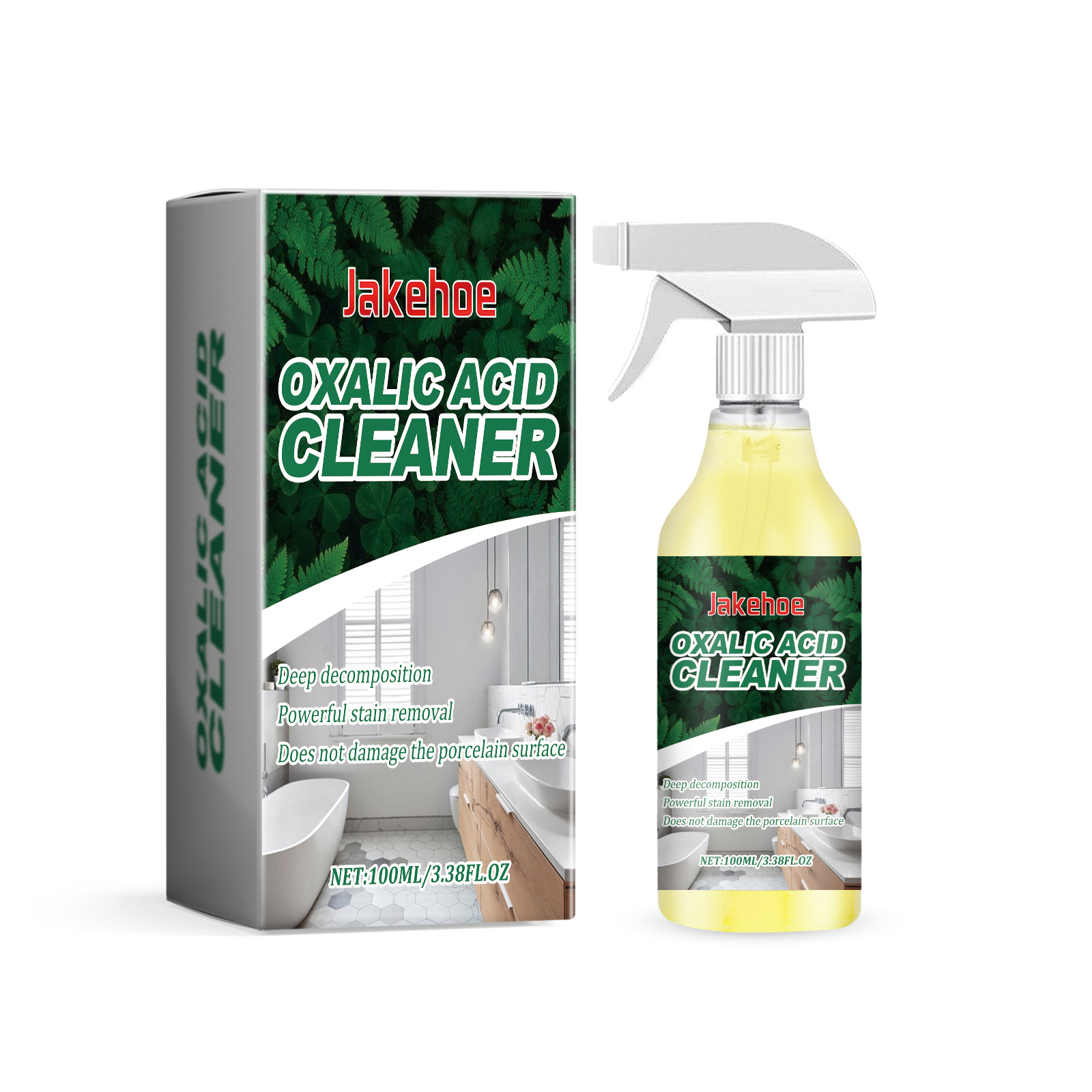 ✨Jakehoe Oxálsav Tisztítószer – 3 Másodperces Csoda a Makacs Vízkő Ellen (100ml)