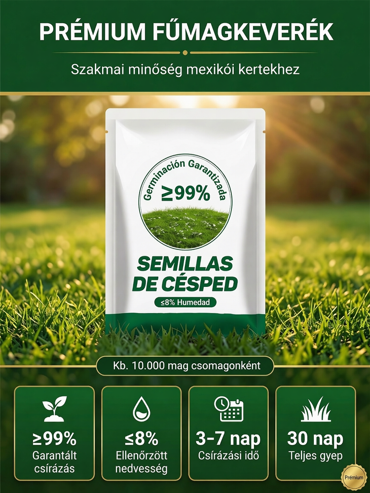 🌱7 nap alatt növő fűmag - Állatbarát, Négy Évszakos Pázsit & Biztonságos Utánvét, 0 Ft Szállítás