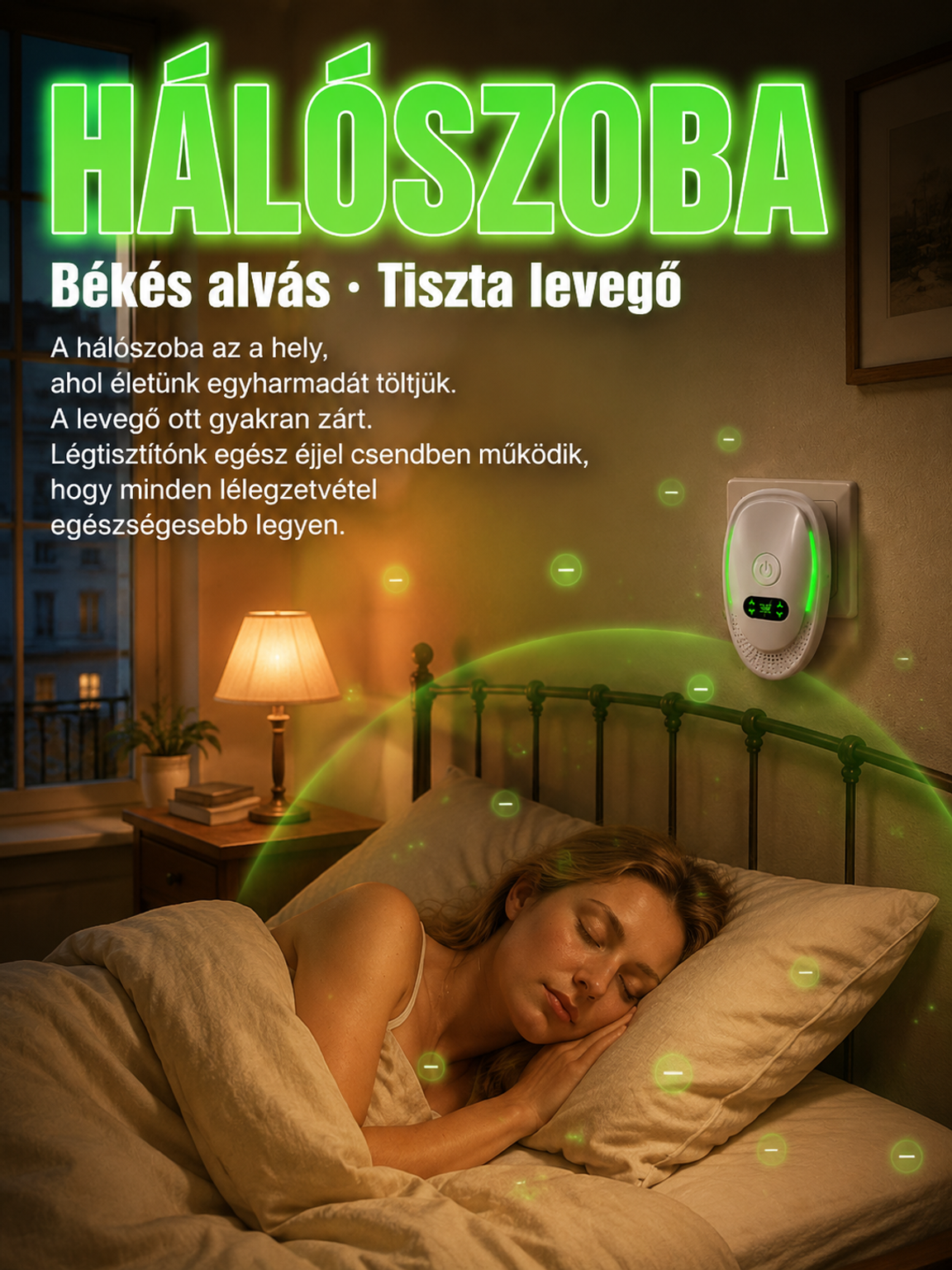 🏥Elektromos Levegőtisztító 99,9%-os Szűréssel – Csendes, Energiatakarékos & Ingyenes Szállítás! ✨