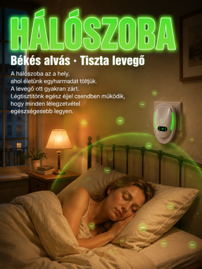 🏥Elektromos Levegőtisztító 99,9%-os Szűréssel – Csendes, Energiatakarékos & Ingyenes Szállítás! ✨