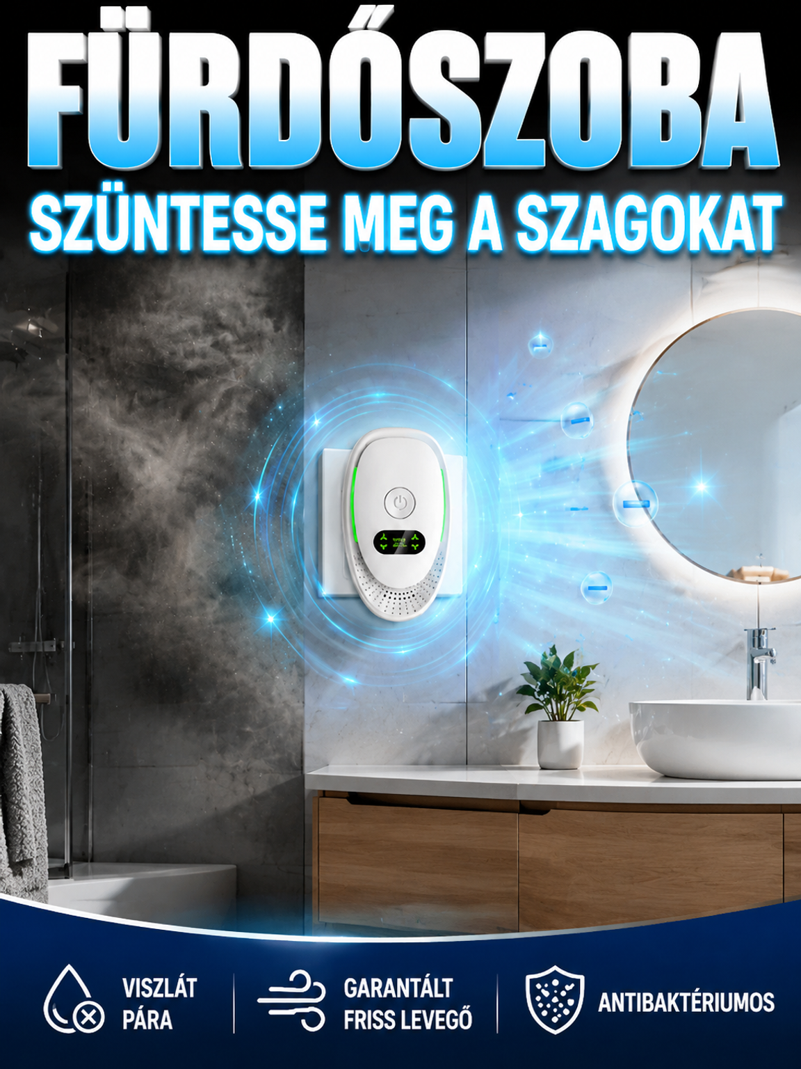 🏥Elektromos Levegőtisztító 99,9%-os Szűréssel – Csendes, Energiatakarékos & Ingyenes Szállítás! ✨