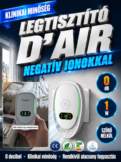 🏥Elektromos Levegőtisztító 99,9%-os Szűréssel – Csendes, Energiatakarékos & Ingyenes Szállítás! ✨