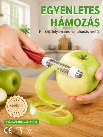 ✨ 2 az 1-ben rozsdamentes acél multifunkciós eszköz – hámozó és magozó