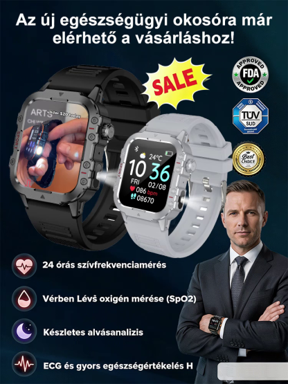 💥3 az 1-ben Katonai Taktikai Okosóra Erős LED Fénnyel – Most 80% Kedvezménnyel