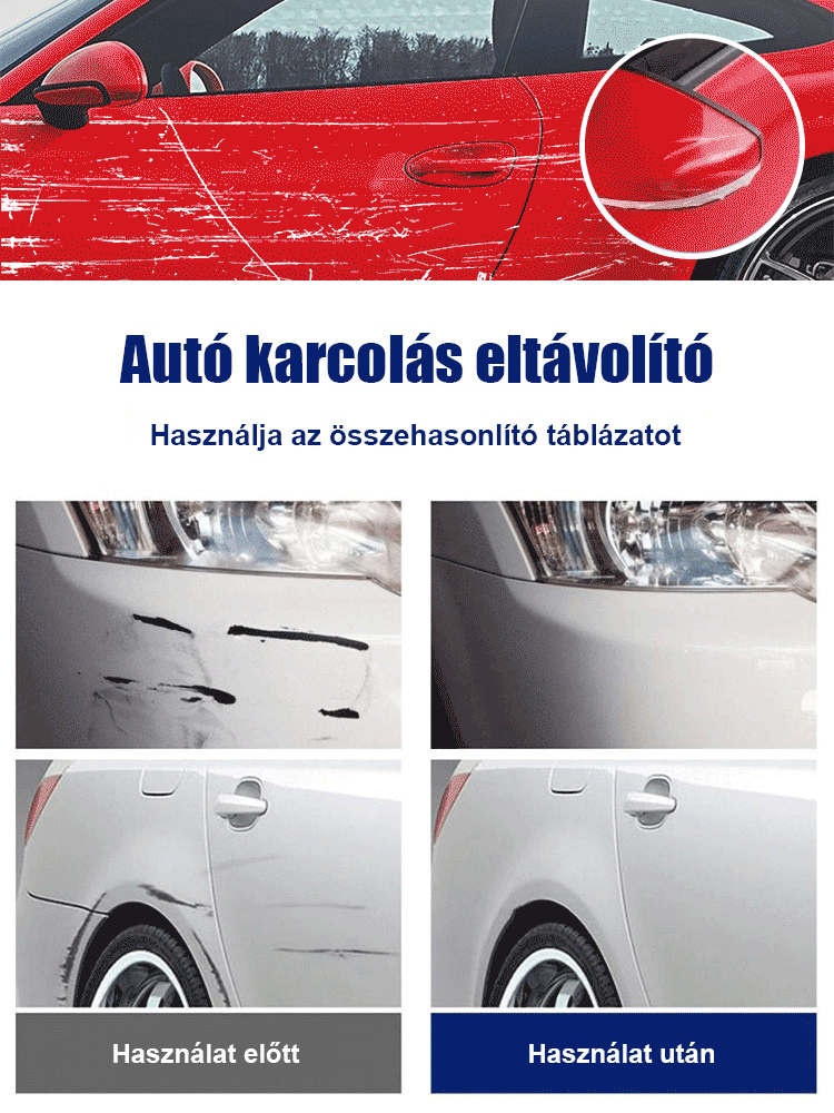 🚗 【Bestseller az USA-ban és Európában!】【Egyet fizet, kettőt kap!】 Autós karcolásjavító spray. Mondjon búcsút a méregdrága autószervizeknek, és spóroljon meg több ezer forintot a javításokon minden évben! 💰