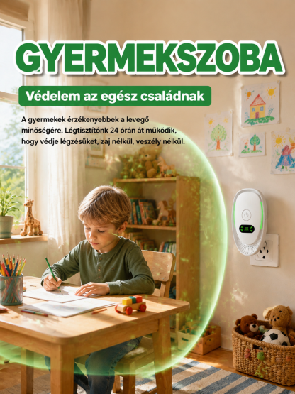 🏥Elektromos Levegőtisztító 99,9%-os Szűréssel – Csendes, Energiatakarékos & Ingyenes Szállítás! ✨