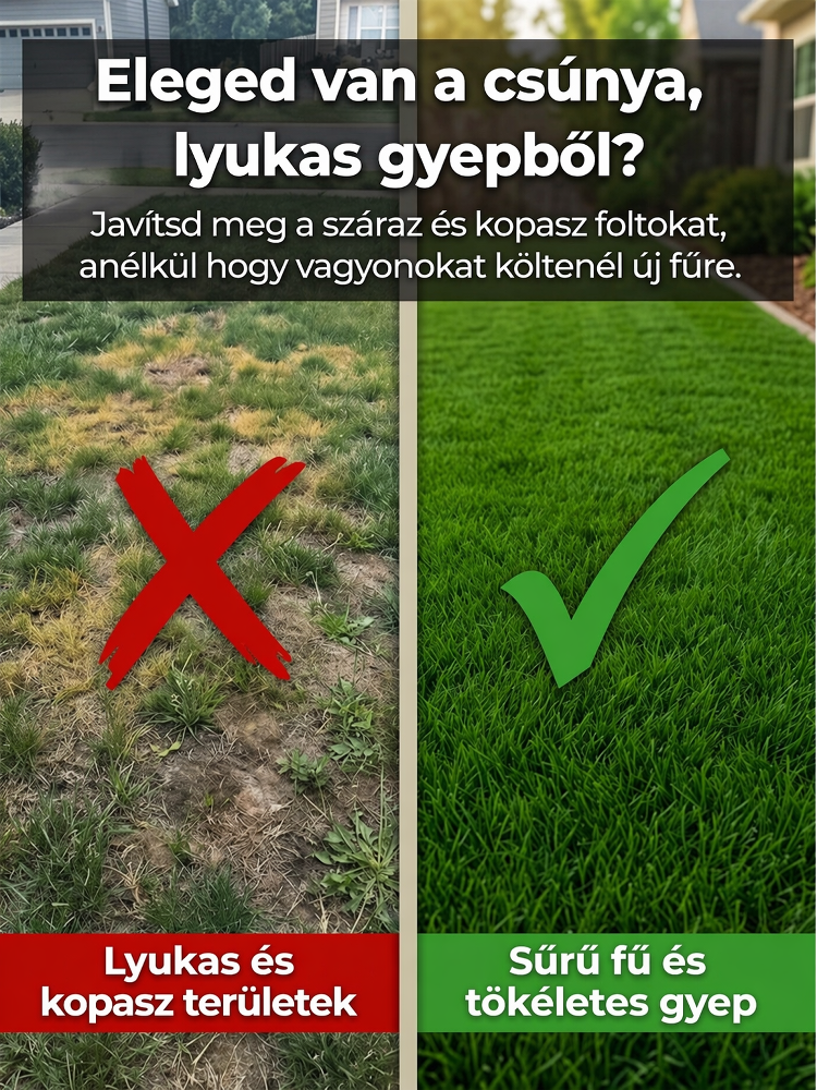 🌱7 nap alatt növő fűmag - Állatbarát, Négy Évszakos Pázsit & Biztonságos Utánvét, 0 Ft Szállítás