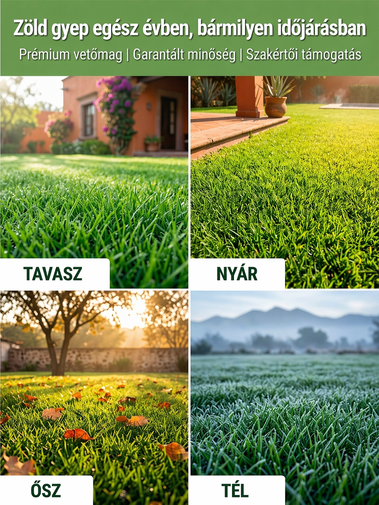 🌱7 nap alatt növő fűmag - Állatbarát, Négy Évszakos Pázsit & Biztonságos Utánvét, 0 Ft Szállítás