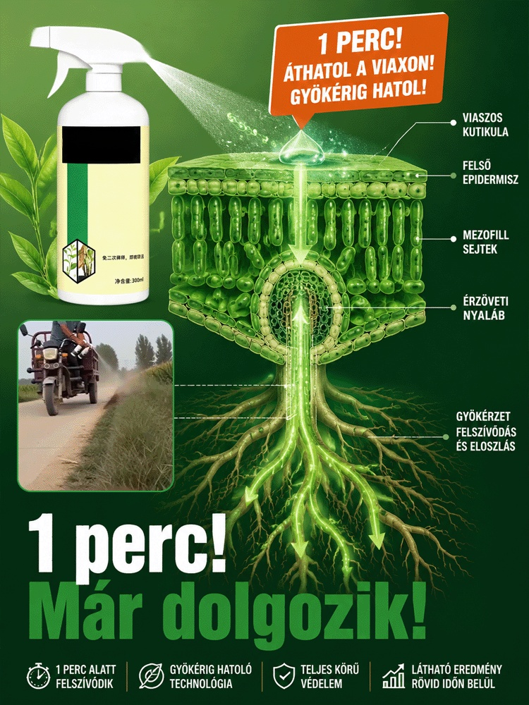 🔥 Profi Gyökérirtó Permet (1/2/3 db-os csomag) | 50% Akció + Ingyenes Szállítás + Utánvét!