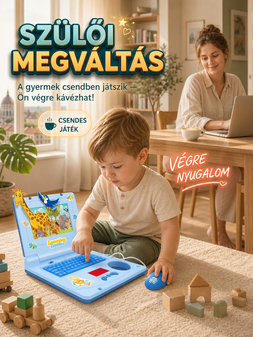 Szemkímélő Gyerek Laptop: A Vidám Játékpajtás (-50% Akció + Utánvét)