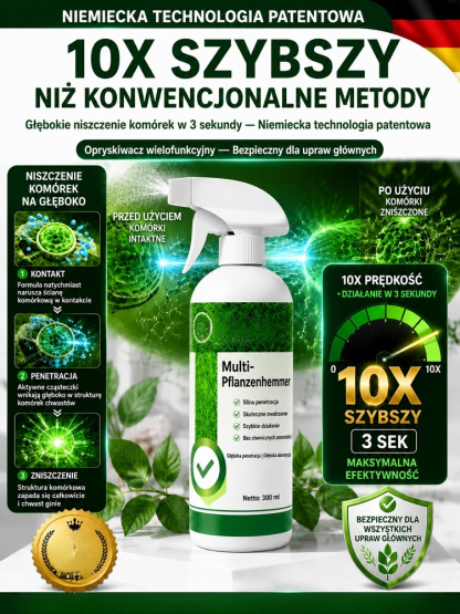 Szybko działający spray na chwasty i bambus. Jedno spryskanie chroni przed chwastami przez 5 lat!
