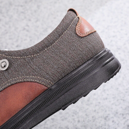 Men's Casual Canvas Shoes Waterproof Orthopedic Walking Shoes