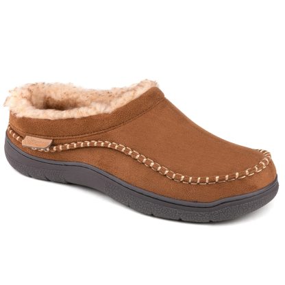 🔥🚀 End of Season Clearance! 🌟👟💥Men's Daily Non-Slip Warm Plush Wide Toe Slip-On Loafers Slippers