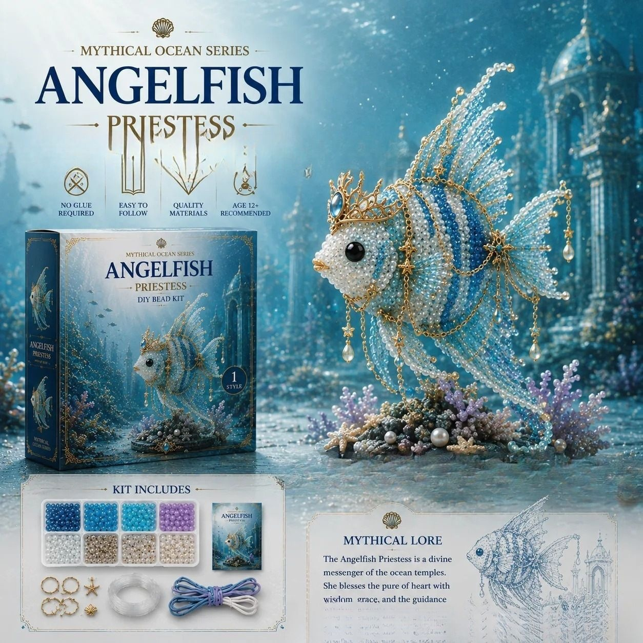 Mythical Ocean DIY Bead Kit Angelfish style product image