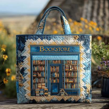 Charming Bookstore Quilted Tote Bag GFTONL5487