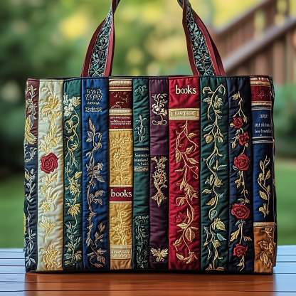 Exquisite Books Quilted Tote Bag GFTOHD8087